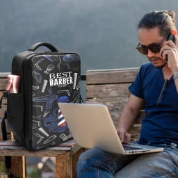 Multifunctional Professional Barber Storage Organizer Bag with Adjustable Strap Travel Backpack for Salon Barber Shop Tools