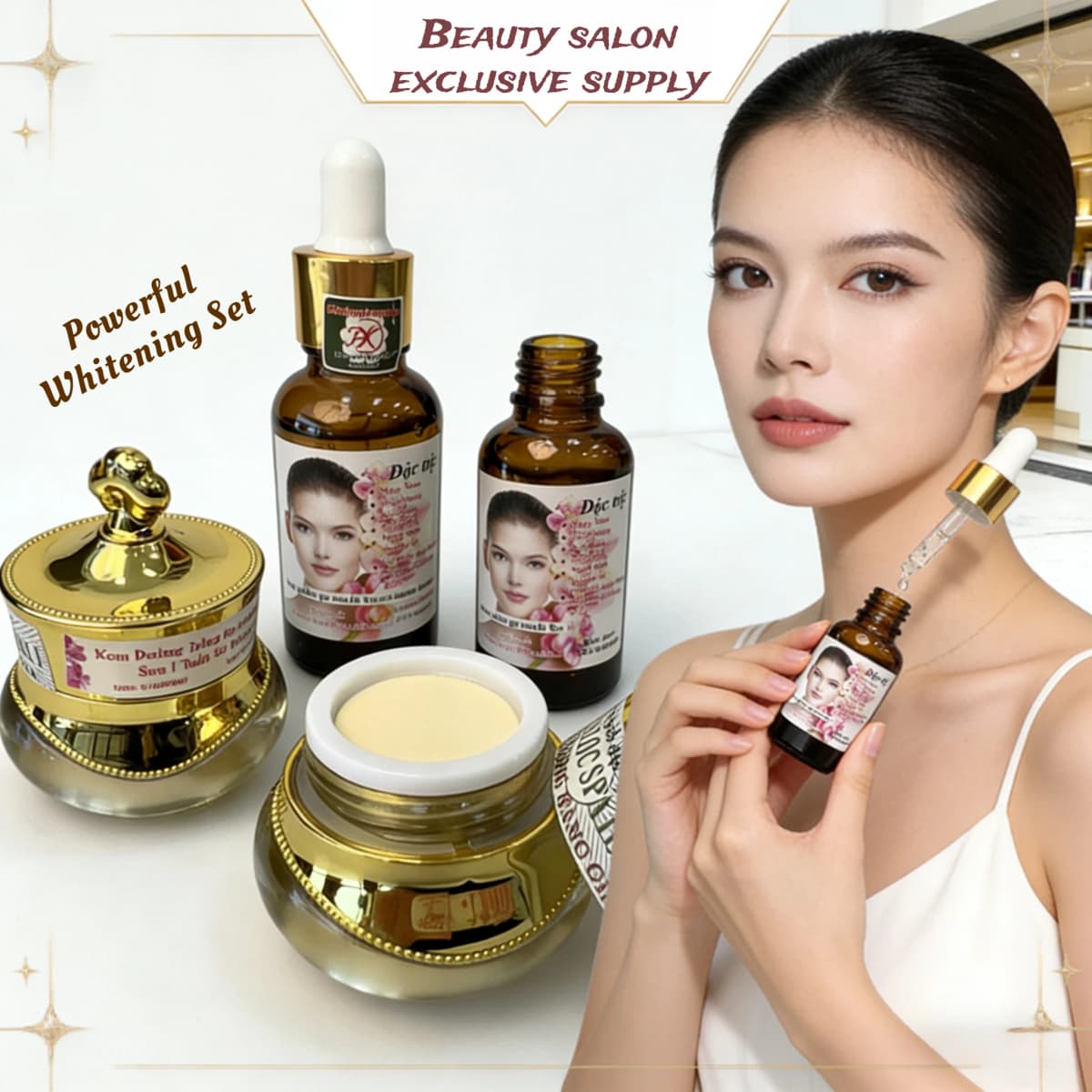Thailand Brightening Cream with Tea Tree Extract Set Reduces Puffiness Smoothes Skin Minimizes Pores Skin Care for Beauty Salons