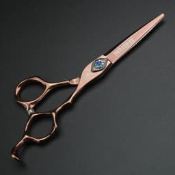 XUANFENG 6 inch Peacock Screw Hair Scissors 440C Steel Barber Cutting Scissors and Thinning Scissors