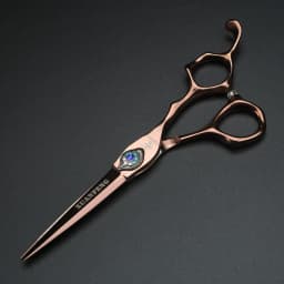 XUANFENG 6 inch Peacock Screw Hair Scissors 440C Steel Barber Cutting Scissors and Thinning Scissors