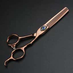 XUANFENG 6 inch Peacock Screw Hair Scissors 440C Steel Barber Cutting Scissors and Thinning Scissors