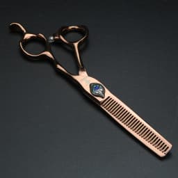 XUANFENG 6 inch Peacock Screw Hair Scissors 440C Steel Barber Cutting Scissors and Thinning Scissors