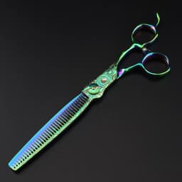 Professional Green JP440c Steel 7 '' Damask Pattern Hair Scissors Haircut Thinning Barber Cutting Shears Hairdresser Scissors