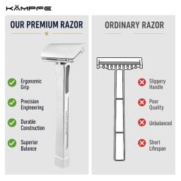 KAMPFE Vintage CNC Aluminum GEM Blade Razor Single Edge Manual Shaving Classic Metal Shaver Smooth Close Shave Gift for man