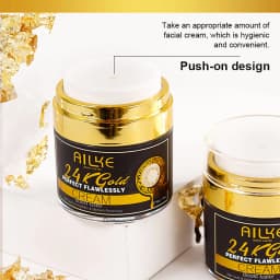 AILKE 24k Gold Perfect Flawlessly Face Cream, Whitening, Reduce Dark Spots, Melanin, Improve Dull Skin, With Glutathione Vitamin