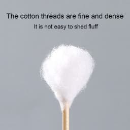 1000Count Cotton Swabs Cotton Swabs for Ears Double Round Bamboo Sticks Cotton Buds Suitable for Makeup and Cleaning HZM01