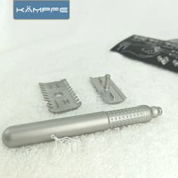 KAMPFE CNC machining Stainless Steel Safety man shaver Blade Shaving Razors with and 5 blades Mans tools