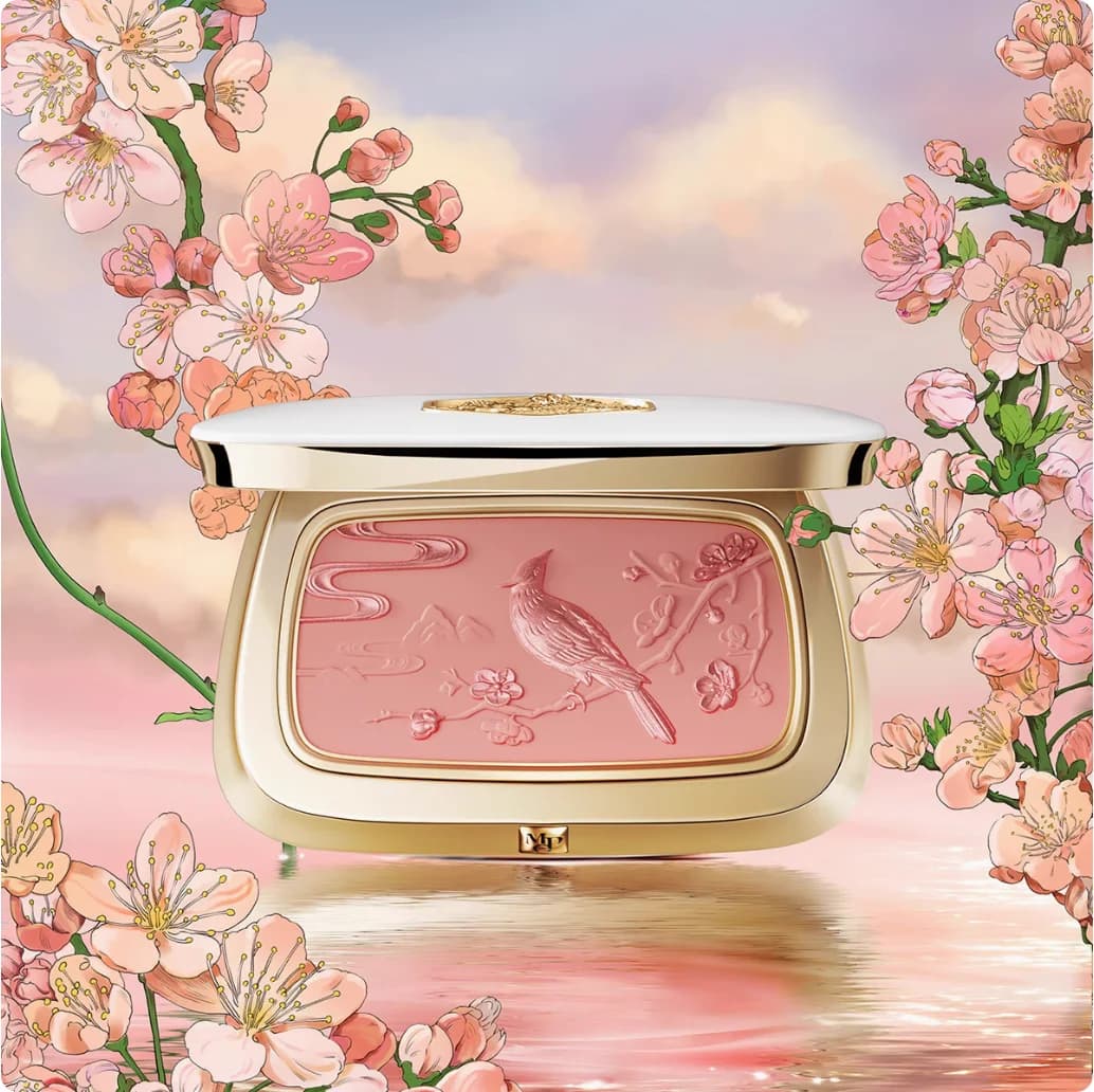 MAOGEPING Feather Light Blusher 4.5g Featherlight Texture Rosiness cheek Colors Rippling Natural Original Makeup Cosmetics