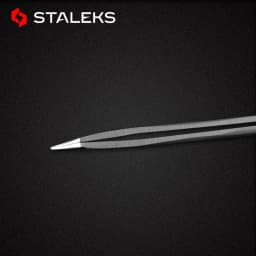 1pc STALEKS Pro High-precision Stainless Steel TE Series Straight Curved Tweezers Grafting Eyelashes Extension Makeup Tool