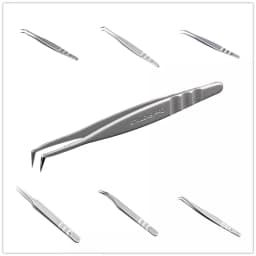 1pc STALEKS Pro High-precision Stainless Steel TE Series Straight Curved Tweezers Grafting Eyelashes Extension Makeup Tool