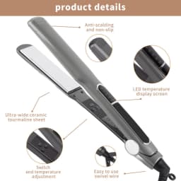 Hair Straightening Ceramic Iron Hair Straightener Multigear Adjustment 480 Degrees Fahrenheit Hair Straightening Ceramic Iron
