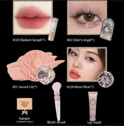 Flower Knows Full Makup Set Little Angel Collection The Sweetie Bear Gift Box Blush Cream Matte Lipstick Highlighter All in One