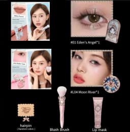 Flower Knows Full Makup Set Little Angel Collection The Sweetie Bear Gift Box Blush Cream Matte Lipstick Highlighter All in One