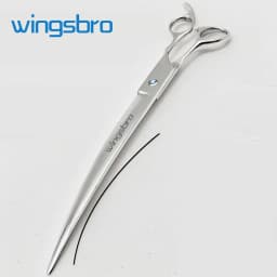 Wingsbro 8 Inch Dog Curved Shark Scissors, Pet Grooming Thinning Scissors, Dog Grooming and Hair Trimming Tool
