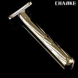 Chaoke Manual Razor Vintage Straight Razor Hand Shaving Razor Stand Beard Shaver Men's Double-Edged Blade