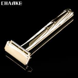 Chaoke Manual Razor Vintage Straight Razor Hand Shaving Razor Stand Beard Shaver Men's Double-Edged Blade