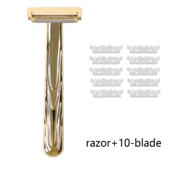Chaoke Manual Razor Vintage Straight Razor Hand Shaving Razor Stand Beard Shaver Men's Double-Edged Blade