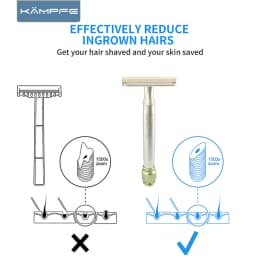 KAMPFE Traditional CNC Aluminum Metal Safety 30° Fixed Angle Razor Double Edge Manual Shaver for Close Shave Razor