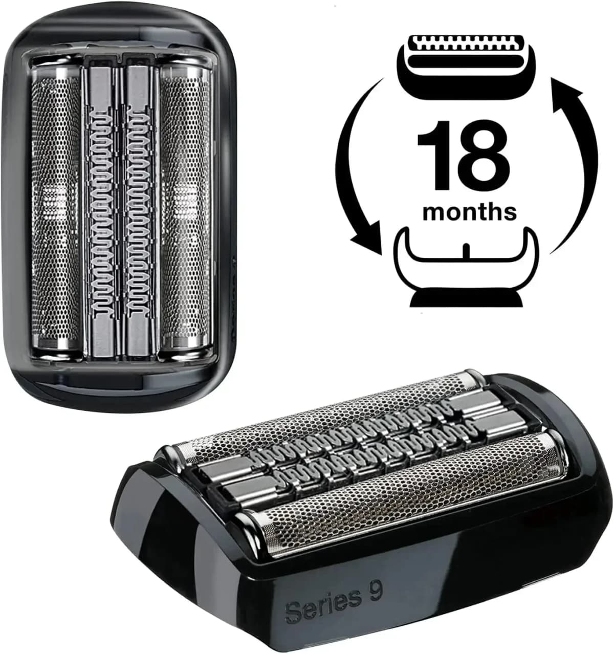 Shaver Head Replacement for Braun 92S 92B 92M Electric Shaver Series 9 Shaving Machines Razor Blade Silver A