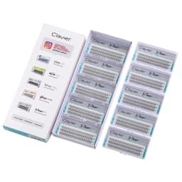 Clavier Beshaped Eyelashes Set Extraordinary Natural Tuft Lash Synthetic Silk Softer Cluster Eyelash 10 Boxes Per Set