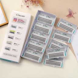 Clavier Beshaped Eyelashes Set Extraordinary Natural Tuft Lash Synthetic Silk Softer Cluster Eyelash 10 Boxes Per Set