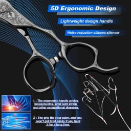 HISADA Hairdressing Scissors 6.0 Inch VG10 Steel Grade Scissors Pattern Professional Hair Salon Top Professional Scissor