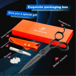 HISADA Hairdressing Scissors 6.0 Inch VG10 Steel Grade Scissors Pattern Professional Hair Salon Top Professional Scissor