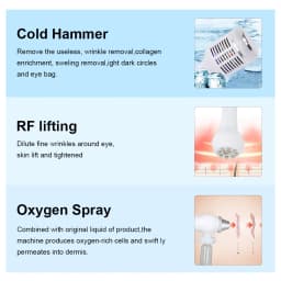 AOKO 6 in 1 Professional Beauty Facial Machine Hydra Aqua Deep Cleaning Skin Care Device H2-O2 Hydro Dermabrasion RF Bio-lifting
