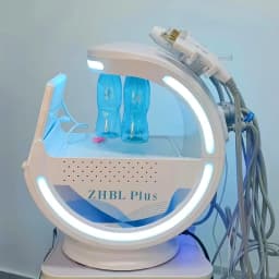 New 7 In 1 Smart Facial Cleansing Skin Analyze Deep Pore Vacuum Hydra Lift Anti-aging Beauty Machine Ice Blue