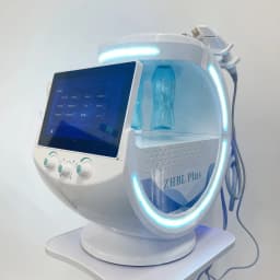 New 7 In 1 Smart Facial Cleansing Skin Analyze Deep Pore Vacuum Hydra Lift Anti-aging Beauty Machine Ice Blue