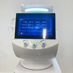 New 7 In 1 Smart Facial Cleansing Skin Analyze Deep Pore Vacuum Hydra Lift Anti-aging Beauty Machine Ice Blue