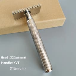 Dscosmetic X2 316L Stainless Steel Double Edge Safety Razor Cpen Comb for Man Wet Shaving