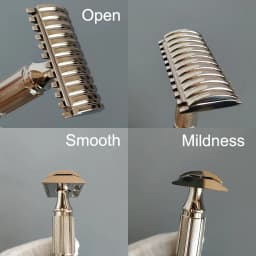 Dscosmetic X2 316L Stainless Steel Double Edge Safety Razor Cpen Comb for Man Wet Shaving