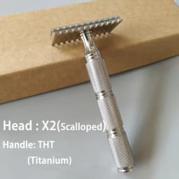Dscosmetic X2 316L Stainless Steel Double Edge Safety Razor Cpen Comb for Man Wet Shaving