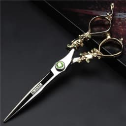 Retro professional barber shop hairdressing scissors 6.0 440c 7 inch hair cutting thinning shears kit tesoura makas barbearia