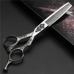Retro professional barber shop hairdressing scissors 6.0 440c 7 inch hair cutting thinning shears kit tesoura makas barbearia
