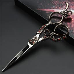 Retro professional barber shop hairdressing scissors 6.0 440c 7 inch hair cutting thinning shears kit tesoura makas barbearia