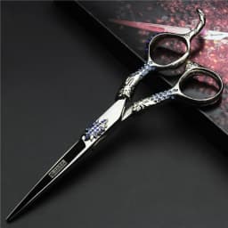 Retro professional barber shop hairdressing scissors 6.0 440c 7 inch hair cutting thinning shears kit tesoura makas barbearia