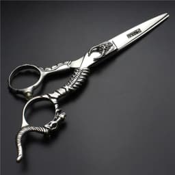 Retro professional barber shop hairdressing scissors 6.0 440c 7 inch hair cutting thinning shears kit tesoura makas barbearia