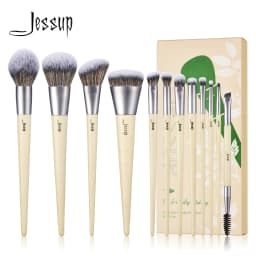 Jessup Makeup Brushes Set Premium Synthetic Foundation Powder Angled Concealer Blending Eyeshadow Duo Eyebrow Brush Makeup T327
