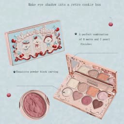 Flower Knows Never's Shop Collection 8 Color Glitter Eyeshadow Palette High Pigmented Eye Makeup Matte Shimmer Eye Shadow Pallte