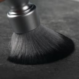 YAQI Aluma Heavy Metal Handle Timber Wolf Synthetic Hair Tuxedo Knot Shaving Brush for Mens Shave