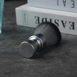 YAQI Aluma Heavy Metal Handle Timber Wolf Synthetic Hair Tuxedo Knot Shaving Brush for Mens Shave