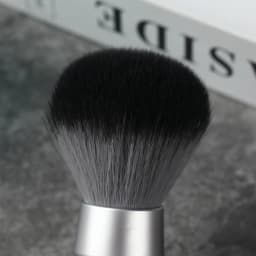 YAQI Aluma Heavy Metal Handle Timber Wolf Synthetic Hair Tuxedo Knot Shaving Brush for Mens Shave