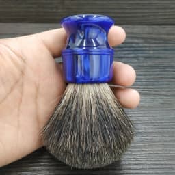 Dscosmetic 26mm Ocean Blue Black Natural Hair Knots Shaving Brush Ocean Blue Handle