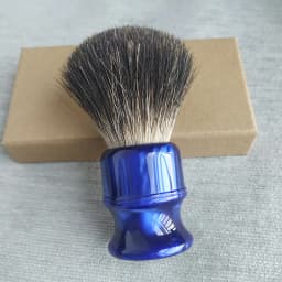 Dscosmetic 26mm Ocean Blue Black Natural Hair Knots Shaving Brush Ocean Blue Handle