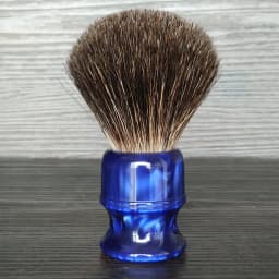 Dscosmetic 26mm Ocean Blue Black Natural Hair Knots Shaving Brush Ocean Blue Handle
