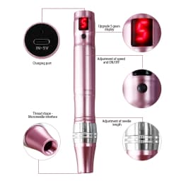 Professional Wireless Microneedling Pen Electric Derma Pen Mute Rechargeable Facial Beauty Face Body Skin Rejuvenation Repair