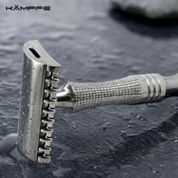 KAMPFE Stainless Steel /Titanium Safety Razor CNC Precision Machined Double Edge Manual Razor Smooth Wet Shaving for Men