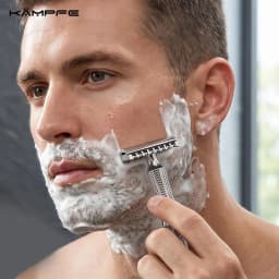 KAMPFE Stainless Steel /Titanium Safety Razor CNC Precision Machined Double Edge Manual Razor Smooth Wet Shaving for Men